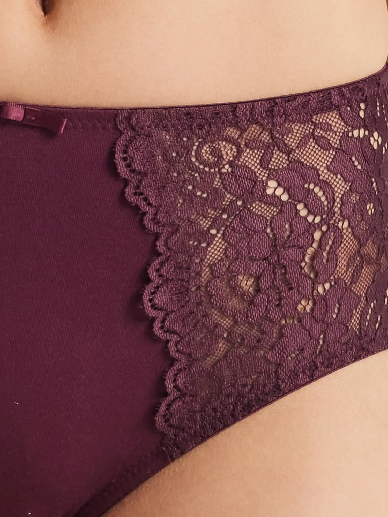 2 Pack Daily Essentials Stretch Lace & Cotton Full Brief (219) - Image 7
