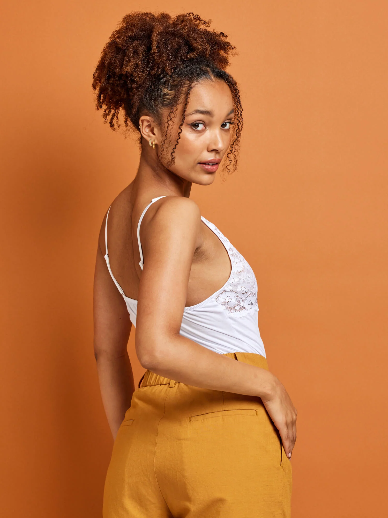 Daily Essentials Cotton & Heritage Lace Cami (465) - Image 3