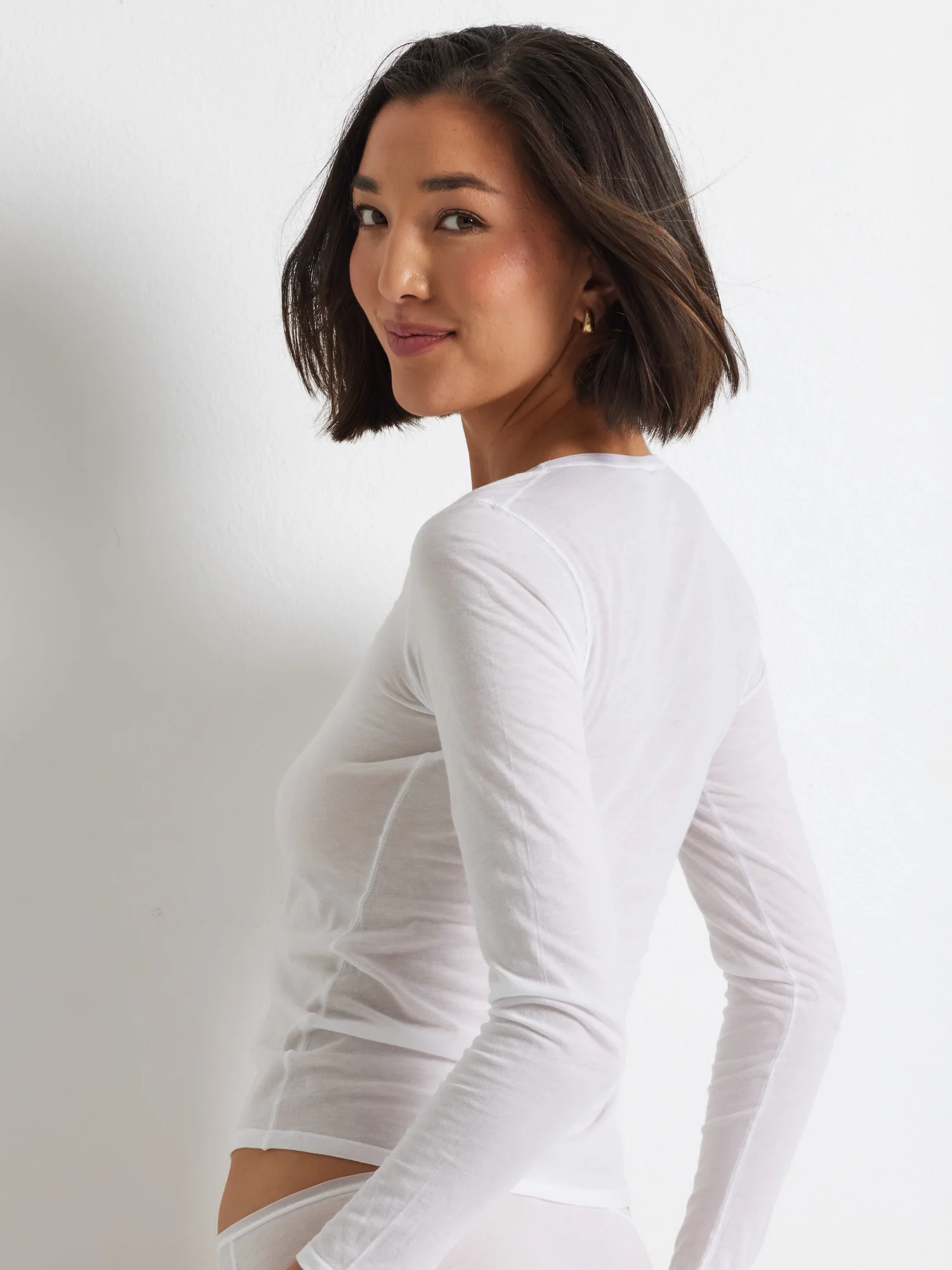 Pure Cotton Long Sleeve Top - Image 3