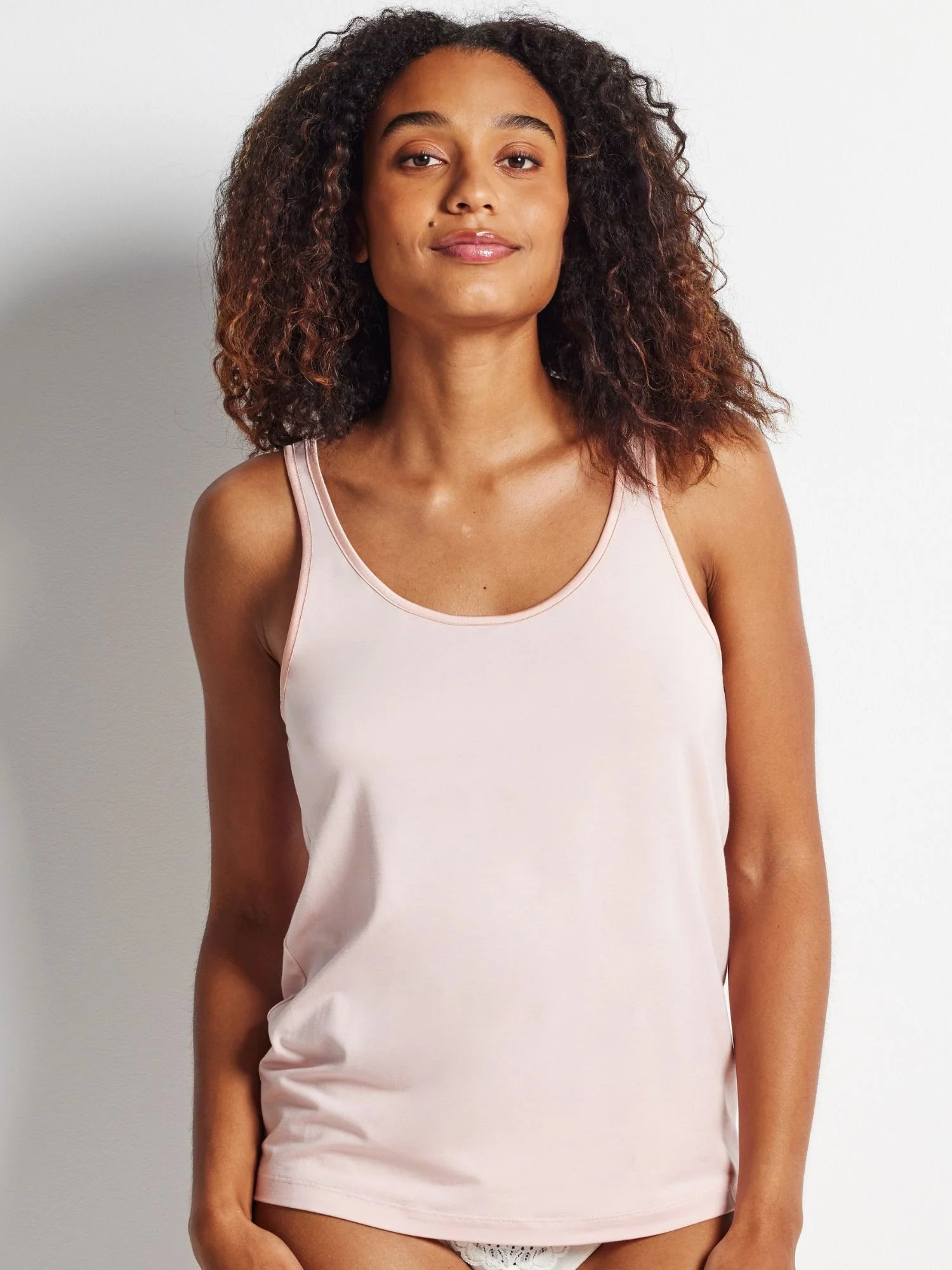 Wide Strap Satin Trim Cami